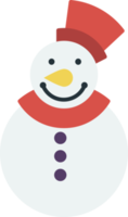Snowman smiles illustration in minimal style png