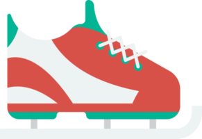 red skates illustration in minimal style png