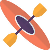 kayak from top view illustration in minimal style png