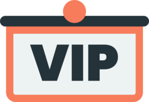 quadratische vip-abzeichenillustration im minimalen stil png