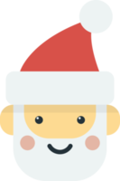 Santa Claus face illustration in minimal style png