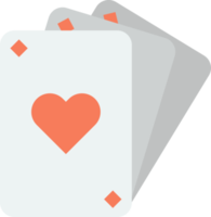 heart shaped playing cards illustration in minimal style png