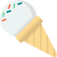 ilustración de cono de helado en estilo minimalista png