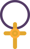 illustration de collier croisé dans un style minimal png