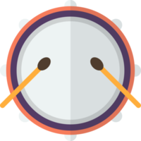 drums from top view illustration in minimal style png