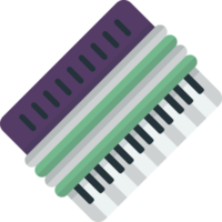 mini Piano keyboard illustration in minimal style png