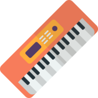 mini ilustración de teclado de piano en estilo minimalista png