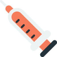 orange syringe illustration in minimal style png