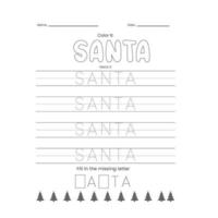 Christmas Tracing Words. Christmas Word Tracing Worksheets. will be helpful in your homeschooling adventures vector