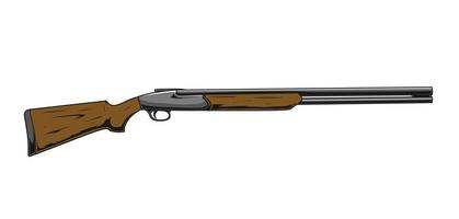 illustration of shotgun for hunting vector