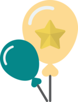 balões para ilustração de festa em estilo minimalista png