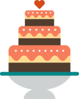illustration de gâteau d'anniversaire dans un style minimal png