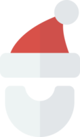 Santa Claus face illustration in minimal style png