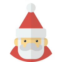 illustration de visage de père noël dans un style minimal png