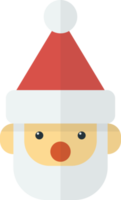 Santa Claus face illustration in minimal style png