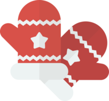 ilustración de guantes de navidad en estilo minimalista png