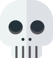 cute skull illustration in minimal style png