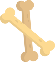 crossed bones illustration in minimal style png