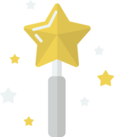 Star wand illustration in minimal style png