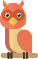 ilustración de búho en estilo minimalista png