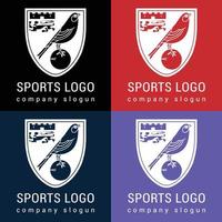 crear diseño de logotipo de fútbol o fútbol en arte vectorial. vector