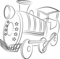 printhand dibujo tren motor impresión diseño patrón sin costuras. diseño de ilustraciones vectoriales para telas de moda, gráficos textiles y estampados. vector