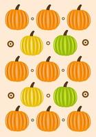 Autumn pumpkin vector wallpaper for graphic design and decorative element