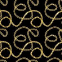 Seamless bohemian pattern with gold chains. vector