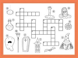 Halloween Activity Worksheet For Kids vector