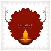 Happy Diwali religious hindu festival celebration background design vector