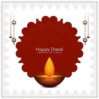 Happy Diwali religious hindu festival celebration background design vector