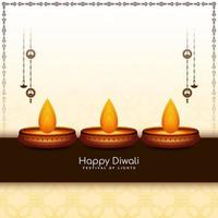 Happy Diwali Hindu cultural festival elegant beautiful background vector