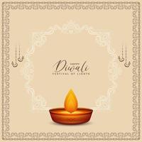 diseño de fondo de celebración de festival hindú religioso feliz diwali vector