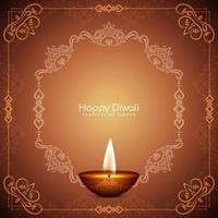 Happy Diwali Hindu cultural festival elegant beautiful background vector