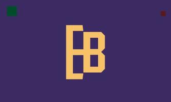 Alphabet letters Initials Monogram logo EB, BE, E and B vector