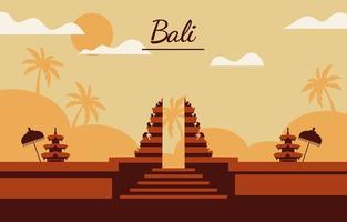 Bali background illustration vector