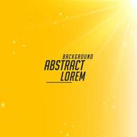 bright yellow background with glowing rays light vector