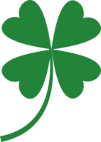 Green clover leaf icon. Clover leaves png illustration.