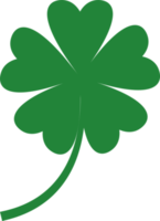 Green clover leaf icon. Clover leaves png illustration.