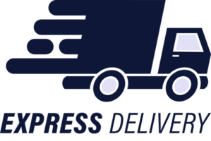 camión con cronómetro icono de entrega urgente para servicios de envío. ilustración de signos de ecomers. png