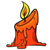 Halloween cartoon Candles png