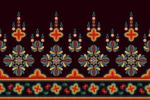 Ikat ethnic seamless pattern decoration design. Aztec fabric carpet boho mandalas textile decor wallpaper. Tribal native motif ornaments Ikkat traditional embroidery vector Hungarian polish Moravian