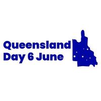 Vector illustration of Happy Queensland Day, queensland australia themed decorative element