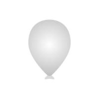 Vector illustration of white balloon element, complement, congratulation decoration