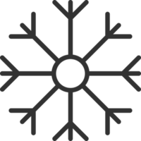 Schneeflocken-Symbol, Winterelemente schwarzer Schatten. png