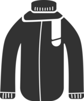 coat icon, Winter elements black shadow. png