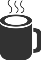 icône de tasse de café, ombre noire d'éléments d'hiver. png