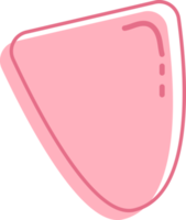 Text bubble shape abstract with pink color. png