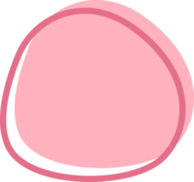 Text bubble circle shape abstract with pink color. png