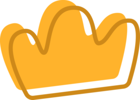 Text bubble crown shape abstract with yellow color. png